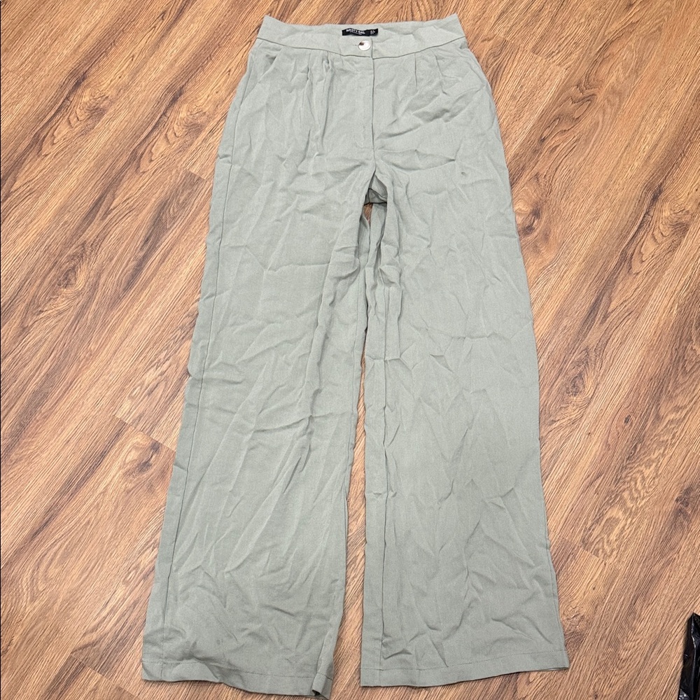 Nasty Gal Sage Green Trousers